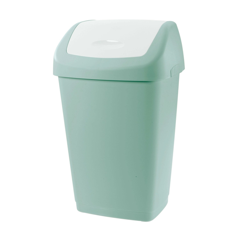 Tontarelli Odpadkový koš AURORA Swing Bin zelená/bílá, 29 x 23 x 47 cm, 15 l