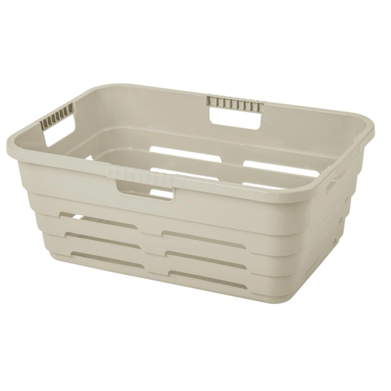 Tontarelli Koš na čisté prádlo MAYA s otvory krémová, 55 x 38 x 22 cm, 32 l