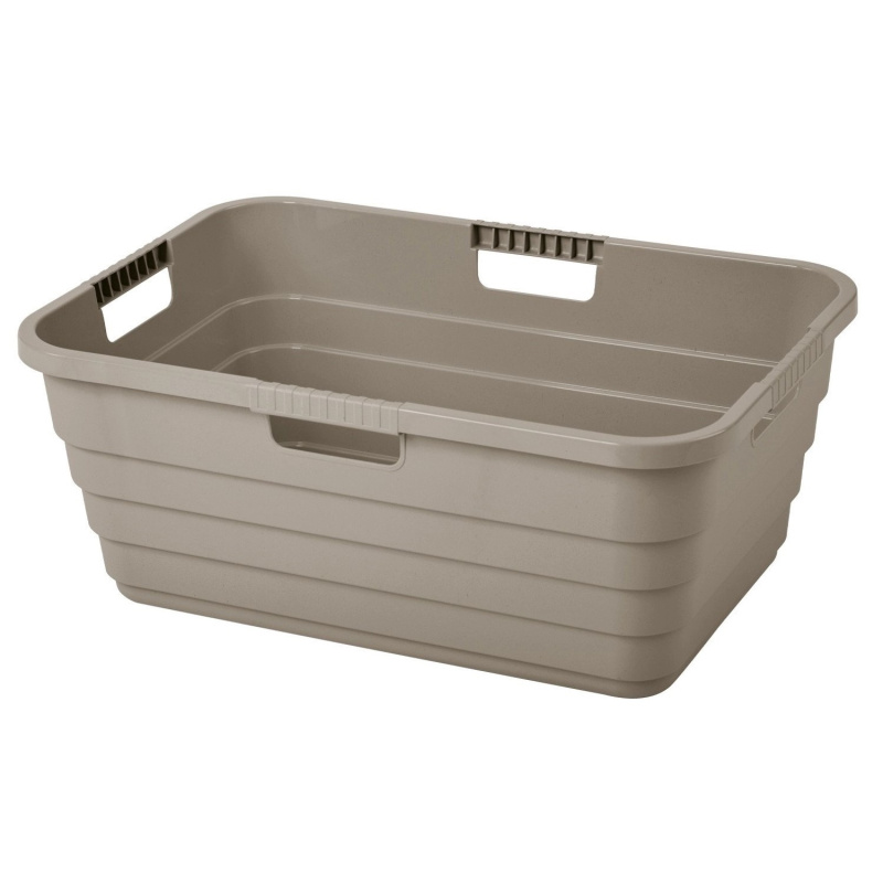 Tontarelli Koš na čisté prádlo MAYA šedohnědá, 55 x 38 x 22 cm, 32 l