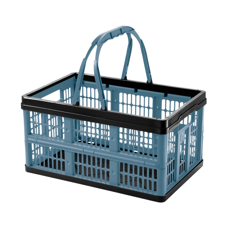 Tontarelli Skládací košík Voila břidlicově modrý 39 x 25,5 x 6/21 cm, 16 l