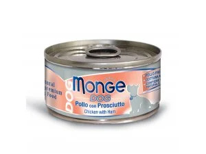 MONGE Dog Natural kuře,šunka 95g/24bal