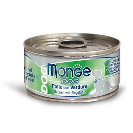MONGE DOG NATURAL pro psy 95g kuřecí maso se zeleninou