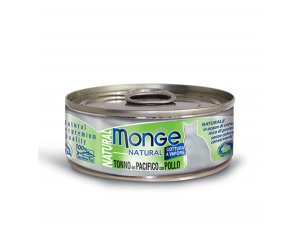 MONGE NATURAL pro kočky kousky tuňáka s kuřecím masem
