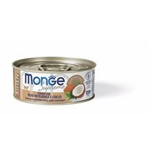 MONGE SUPREME KITTEN tuňák s hnědou rýží a kokosem pro kočky 80g
