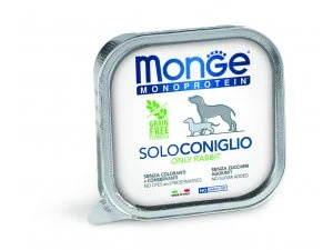 MONGE Dog MONOPROTEIN paštika králík 150g/24ks