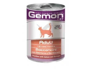 GEMON Cat kousky losos/krevety 415g/24bal