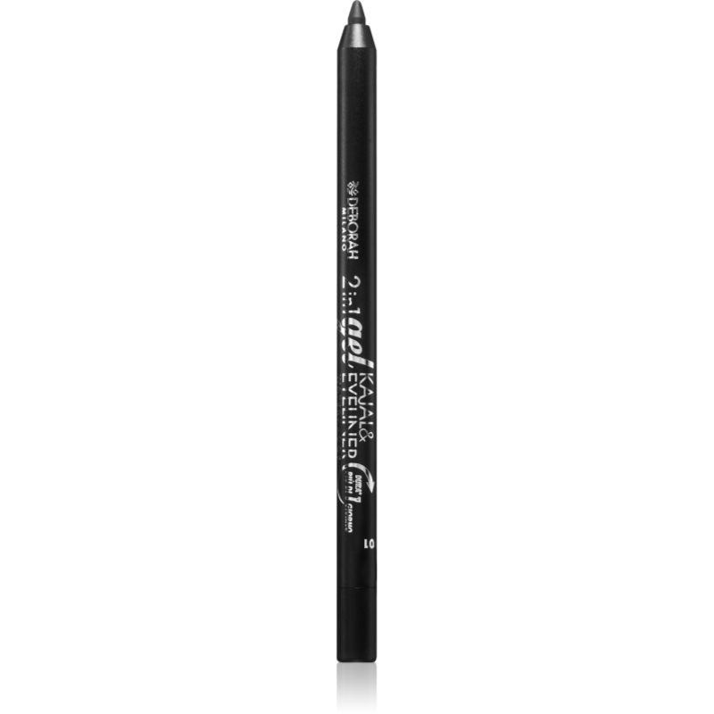 Deborah Milano 2 In 1 Gel Kajal & Eyeliner dlouhotrvající gelové oční linky odstín 01 Black 1.2 g