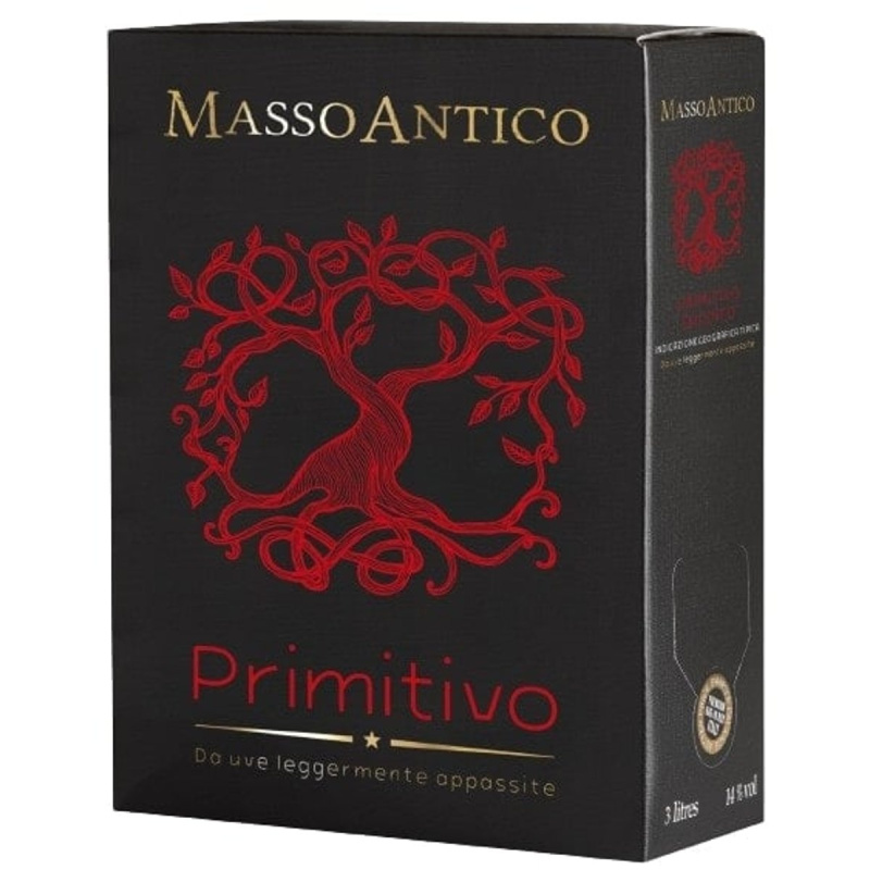 Masso Antico Primitivo Salento IGT Da Uve Leggermente Appasito BIB
