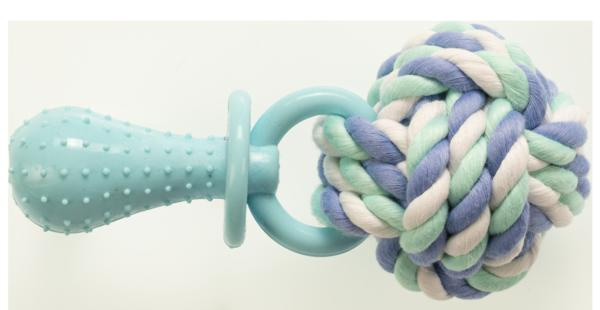 GIMBORN IT Hračka GIMBORN lano bavl/TPR dudlík 14cm