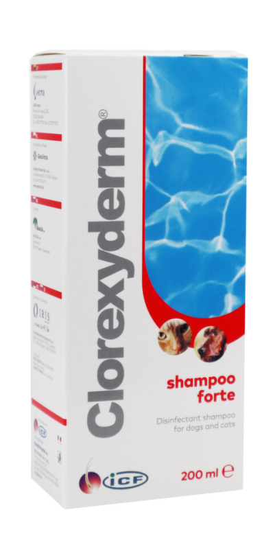 Clorexyderm Forte šampon pro psy, kočky 200 ml