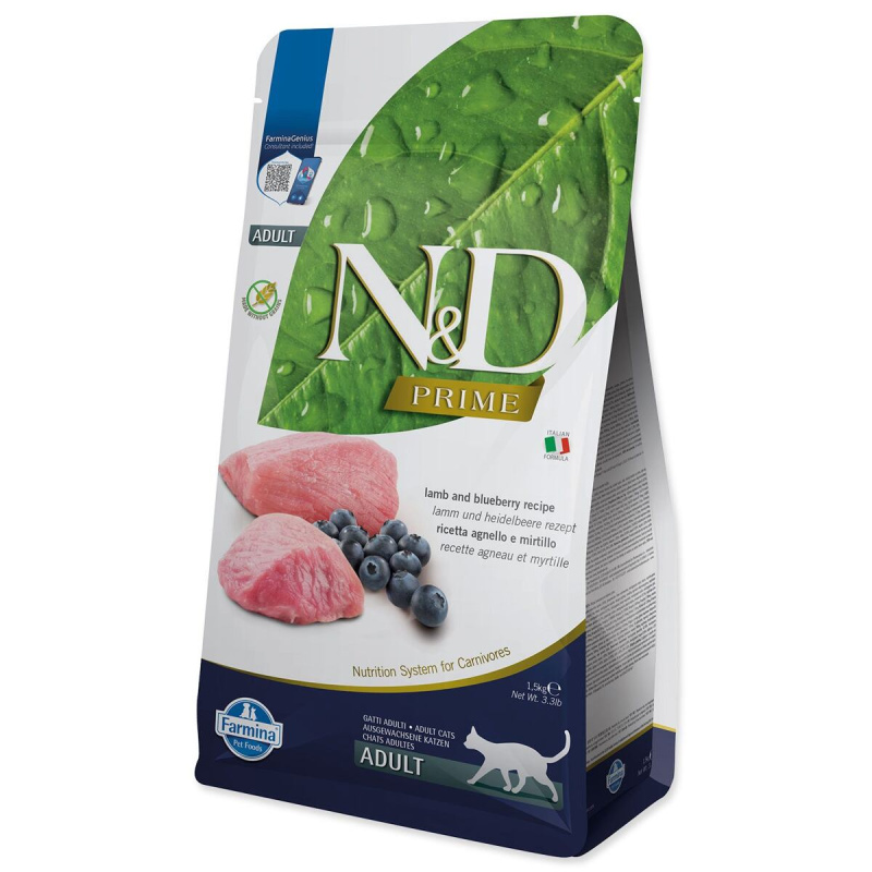 N&D PRIME CAT Adult Lamb & Blueberry 1,5 kg