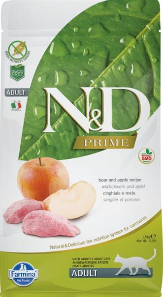 N&D PRIME CAT Adult Boar & Apple 1,5 kg