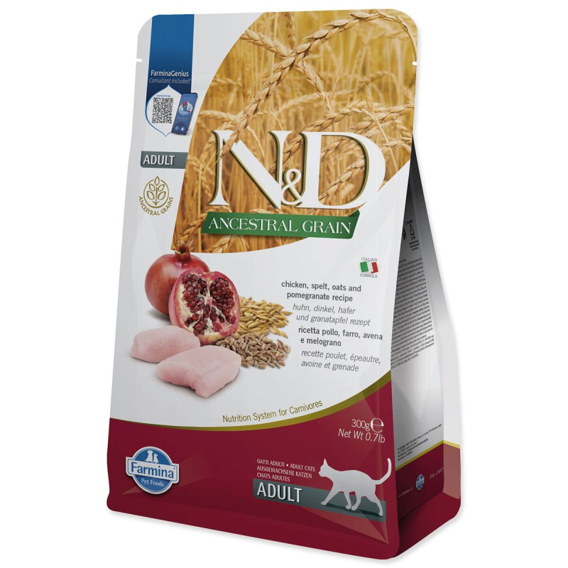 N&D LG CAT Adult Chicken & Pomegranate 300 g