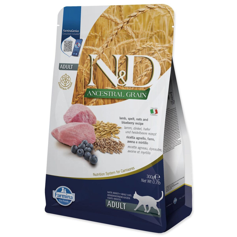 N&D LG CAT Adult Lamb & Blueberry 300 g