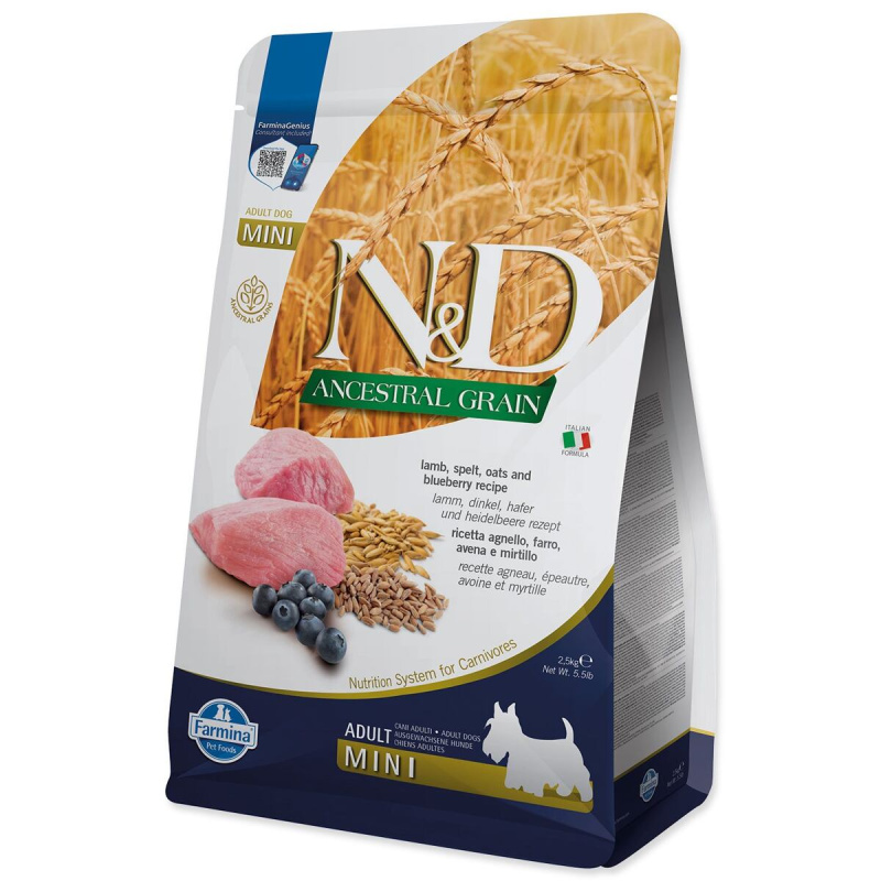 N&D LG DOG Adult Mini Lamb & Blueberry 2,5 kg
