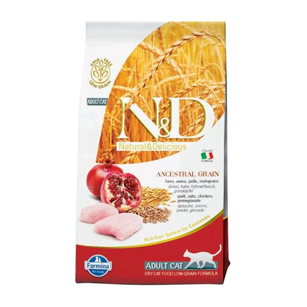 N&D Low Grain CAT Adult Chicken & Pomegranate 10kg