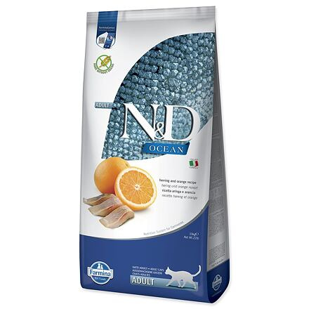 N&D OCEAN CAT HERRING & ORANGE 10 KG.