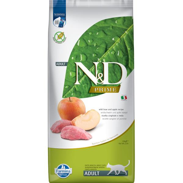N&D PRIME CAT Adult Boar & Apple 10 kg 