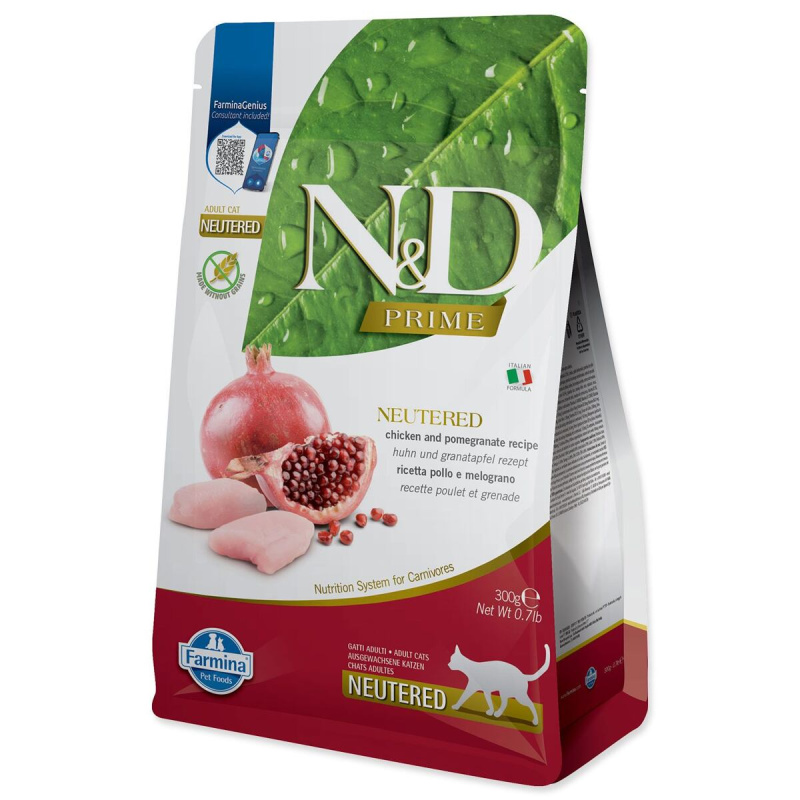N&D PRIME CAT Neutered Chicken&Pomegranate 300 g