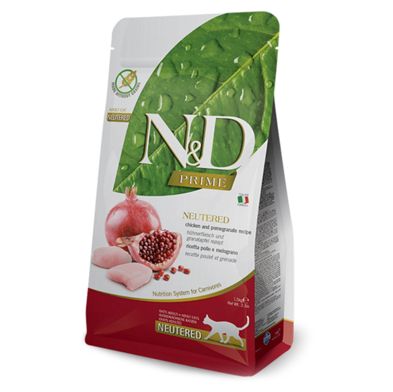 N&D PRIME CAT Neutered Chicken&Pomegranate 1,5 kg