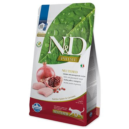 N&D PRIME CAT Neutered Chicken&Pomegranate 1,5 kg