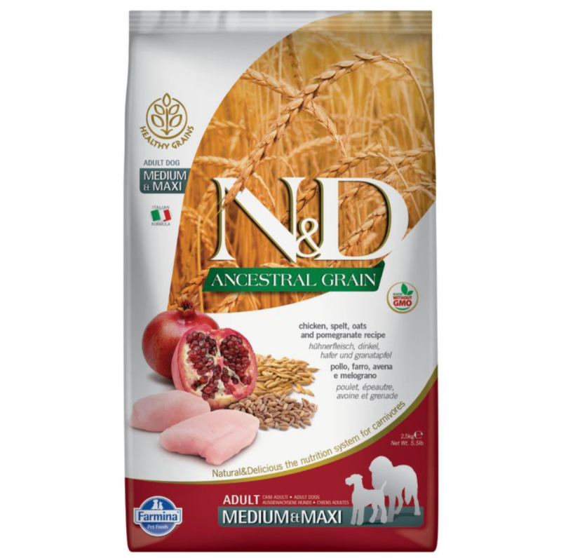 N&D LG DOG Light M/L Chicken&Pomegranate 12 kg