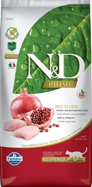 N&D PRIME CAT Neutered Chicken&Pomegranate 5 kg