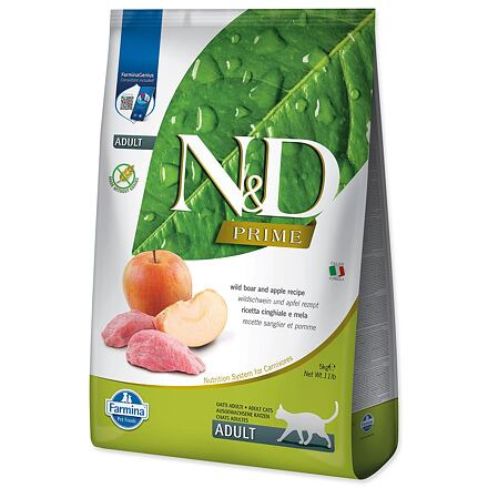N&D PRIME CAT Adult Boar & Apple 5 kg 