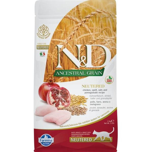 N&D LG CAT Neutered Chicken & Pomegranate 5 kg 