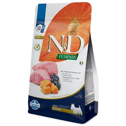 N&D Pumpkin DOG Adult Mini Lamb & Blueberry 800 g
