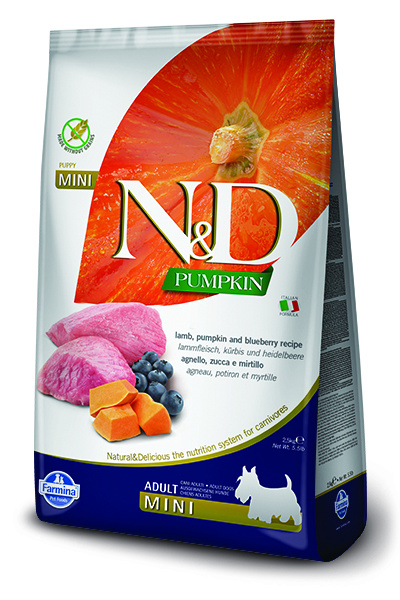 N&D Pumpkin DOG Adult Mini Lamb & Blueberry 800 g
