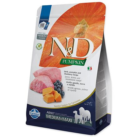 N&D Pumpkin DOG Adult M/L Lamb & Blueberry 2,5 kg