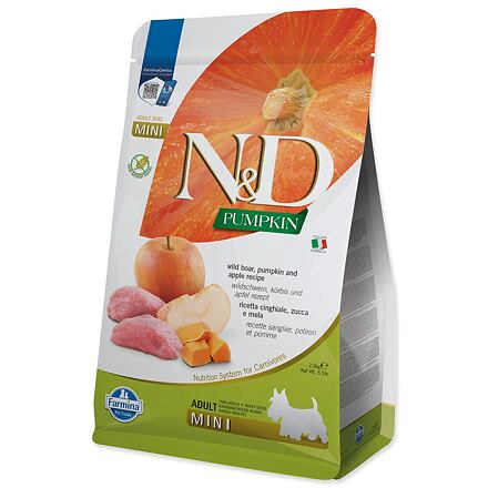 N&D Pumpkin DOG Adult Mini Boar & Apple 2,5 kg