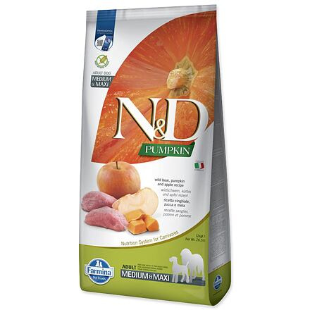 N&D Pumpkin DOG Adult M/L Boar & Apple 12 kg 