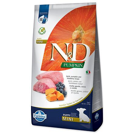 N&D Pumpkin DOG Puppy Mini Lamb & Blueberry 7 kg 
