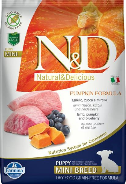 N&D Pumpkin DOG Puppy Mini Lamb & Blueberry 7 kg 