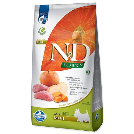 N&D Pumpkin DOG Adult Mini Boar & Apple 7 kg 