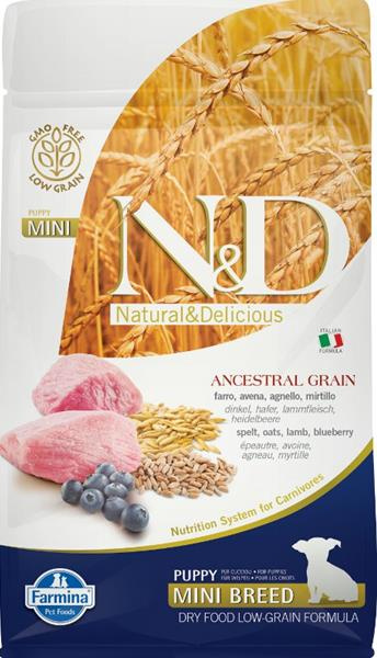 N&D LG DOG Puppy Mini Lamb & Blueberry  800g