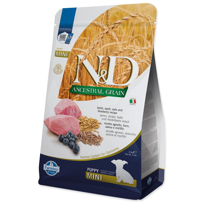 N&D LG DOG Puppy Mini Lamb & Blueberry  2,5 kg