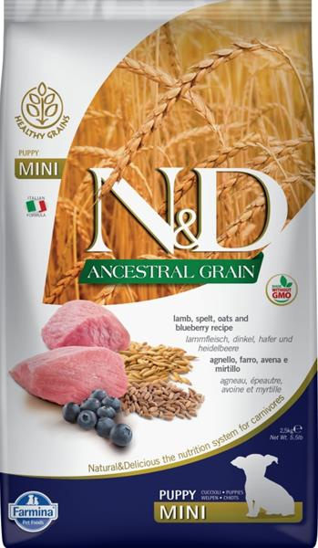 N&D LG DOG Puppy Mini Lamb & Blueberry  2,5 kg