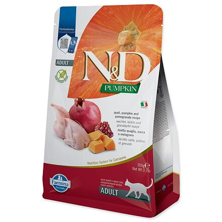 N&D GF Pumpkin CAT Quail & Pomegranate 300g