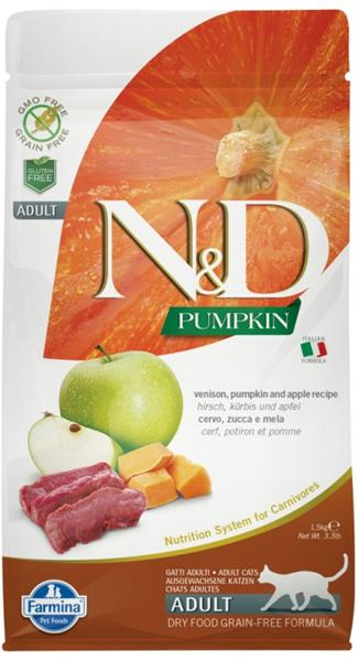 N&D GF Pumpkin CAT Venison & Apple 300g