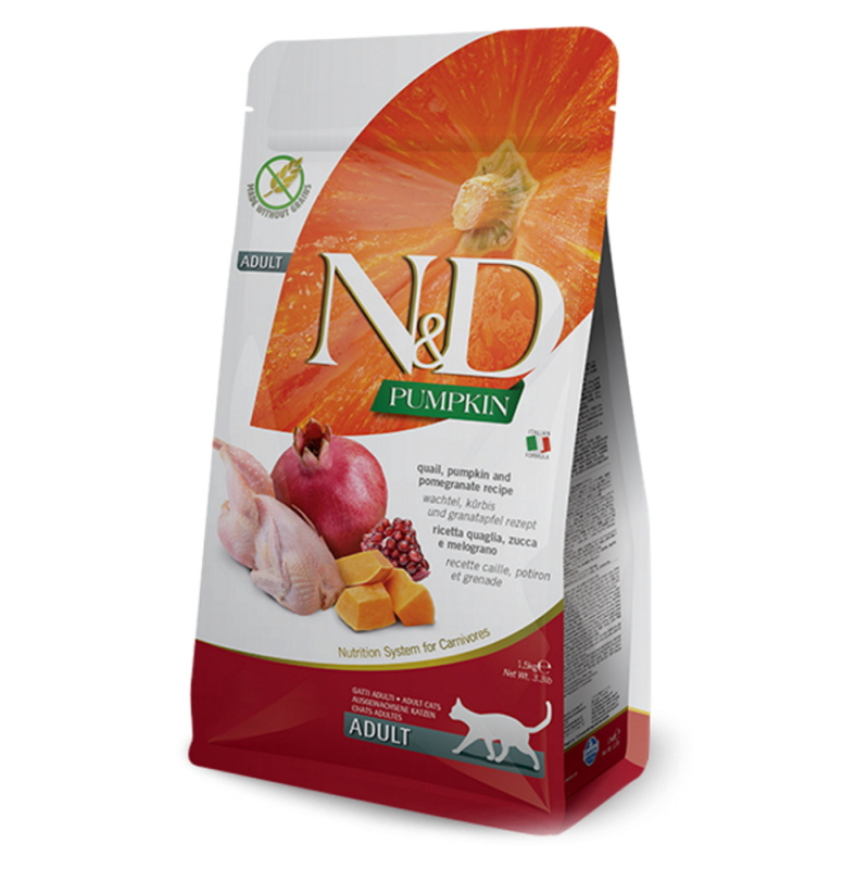 N&D GF Pumpkin CAT Quail & Pomegranate 1,5 kg