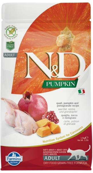N&D GF Pumpkin CAT Quail & Pomegranate 1,5 kg