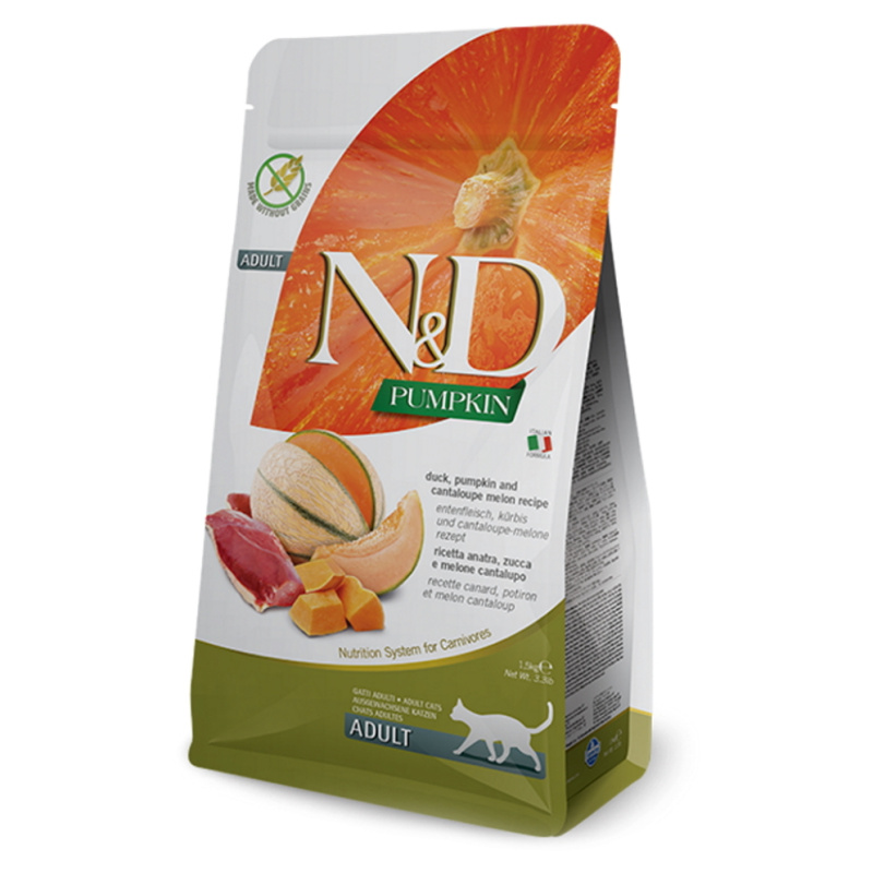 N&D GF Pumpkin CAT Duck & Cantaloupe melon 1,5 kg