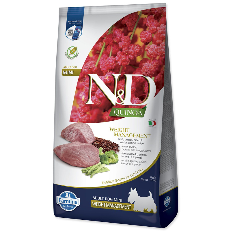 KRMIVO N&D DOG QUINOA WEIGHT MANAGEMENT LAMB & BROCCOLI 7 KG  ALL BREEDS