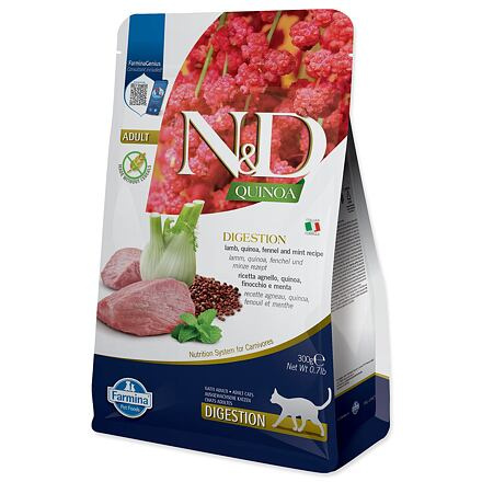 N&D GF Quinoa CAT Digestion Lamb & Fennel 300g