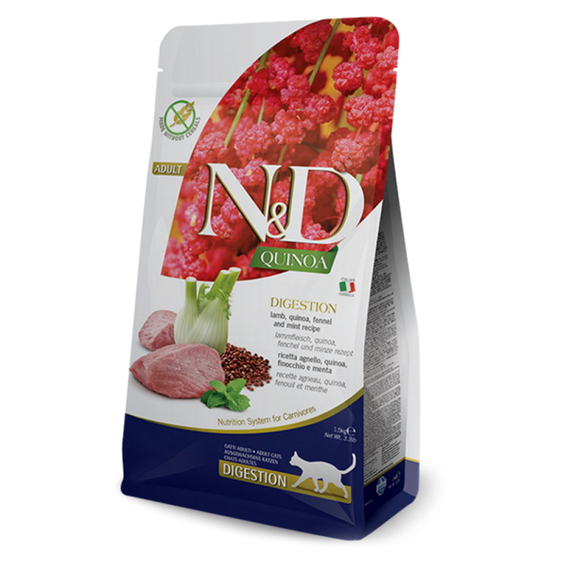 N&D GF Quinoa CAT Digestion Lamb & Fennel 1,5 kg