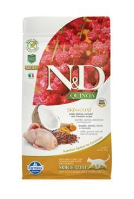 N&D GF Quinoa CAT Skin&Coat Quail & Coconut 1,5 kg