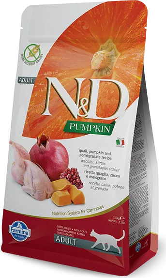 N&D GF Pumpkin CAT Quail & Pomegranate 5 kg 